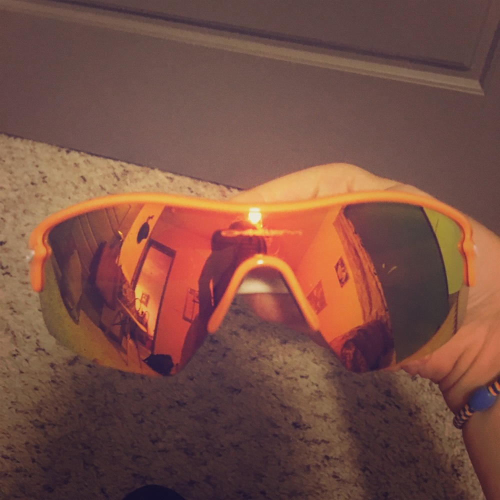 Oakley sunglasses (orange/white)
